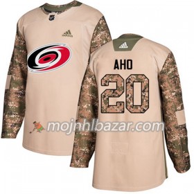 Dresovi Carolina Hurricanes Sebastian Aho 20 Adidas 2017-2018 Camo Veterans Day Practice Authentic - Muške